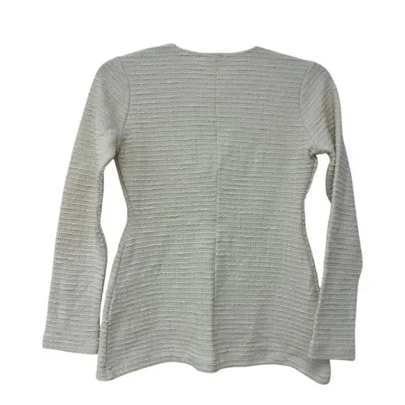 Zara Womens Sweater Bows M Medium Ivory Textured Long Sleeve 5039/153 NWOT - Picture 5 of 10